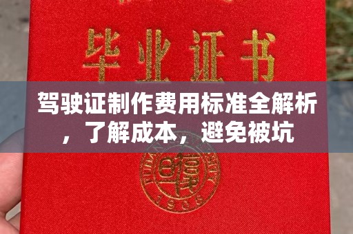 盐都驾驶证制作费用标准全解析，了解成本，避免被坑